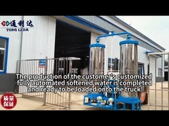 Acciaio inossidabile 2 sistema di addolcitore d'acqua del serbatoio Continuo addolcitore d'acqua del serbatoio doppio